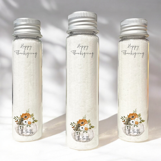 FLORAL PUMPKIN BATH SALT FAVORS