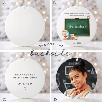 TEACHER CHALKBOARD ORNAMENT