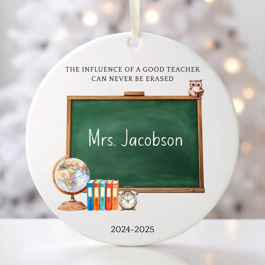 TEACHER CHALKBOARD ORNAMENT