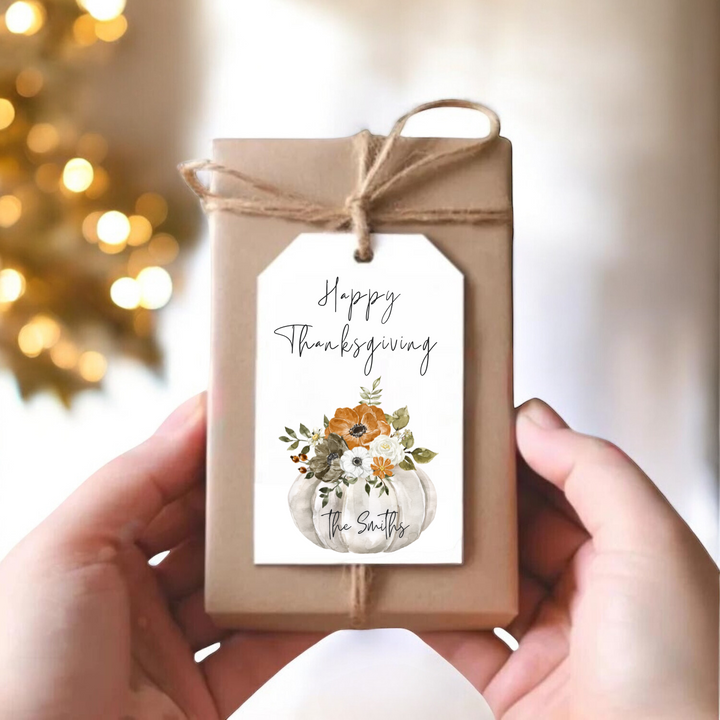 THANKSGIVING PUMPKIN GIFT TAGS