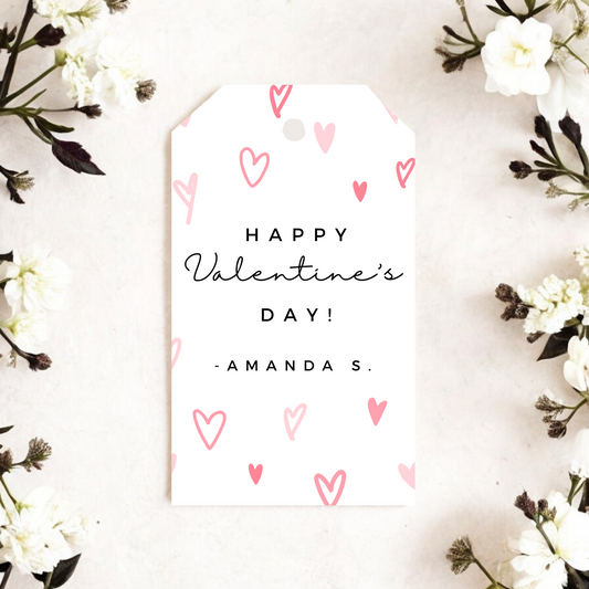 Hearts Valentine Gift Tags