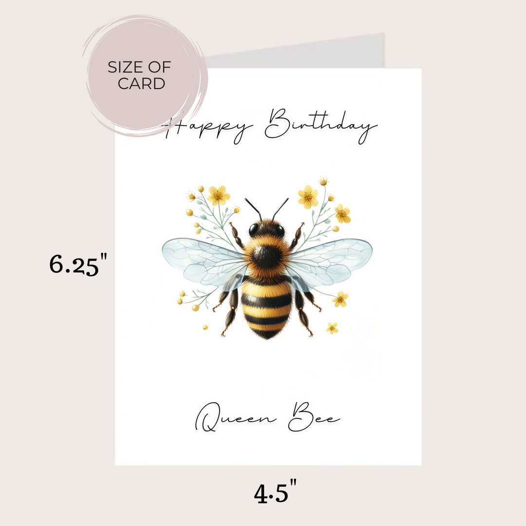 QUEEN BEE BIRTHDAY CARD