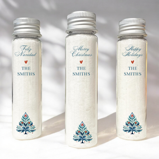 SCANDINAVIAN CHRISTMAS TREE BATH SALT FAVORS