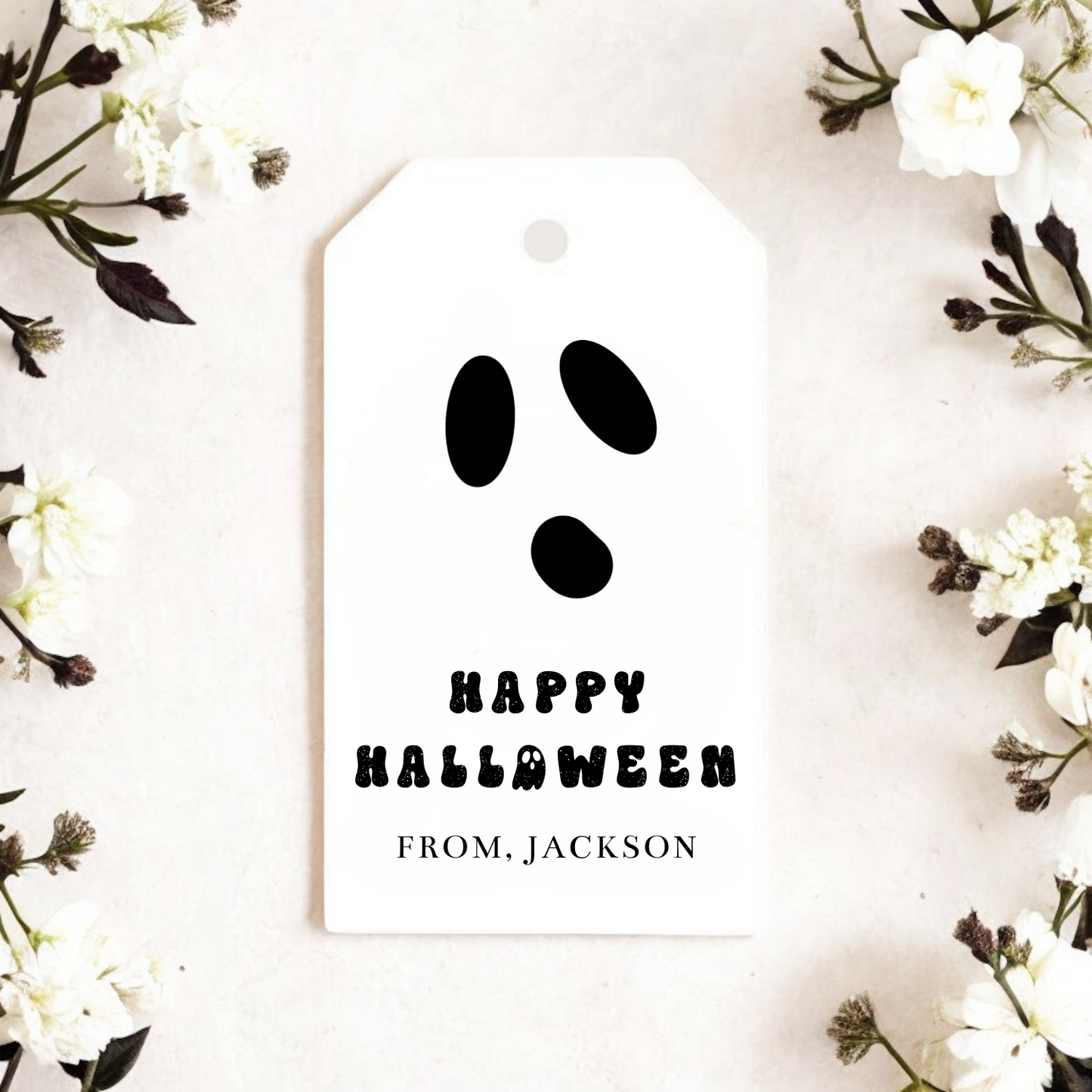 MINIMALSIT GHOST HAPPY HALLOWEEN GIFT TAGS