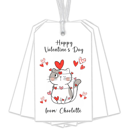 TANGLED CAT VALENTINE GIFT TAGS