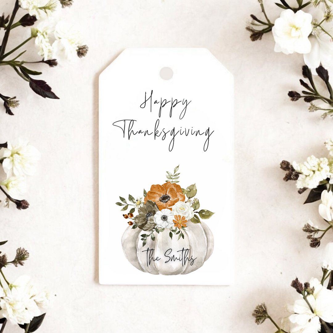 THANKSGIVING PUMPKIN GIFT TAGS