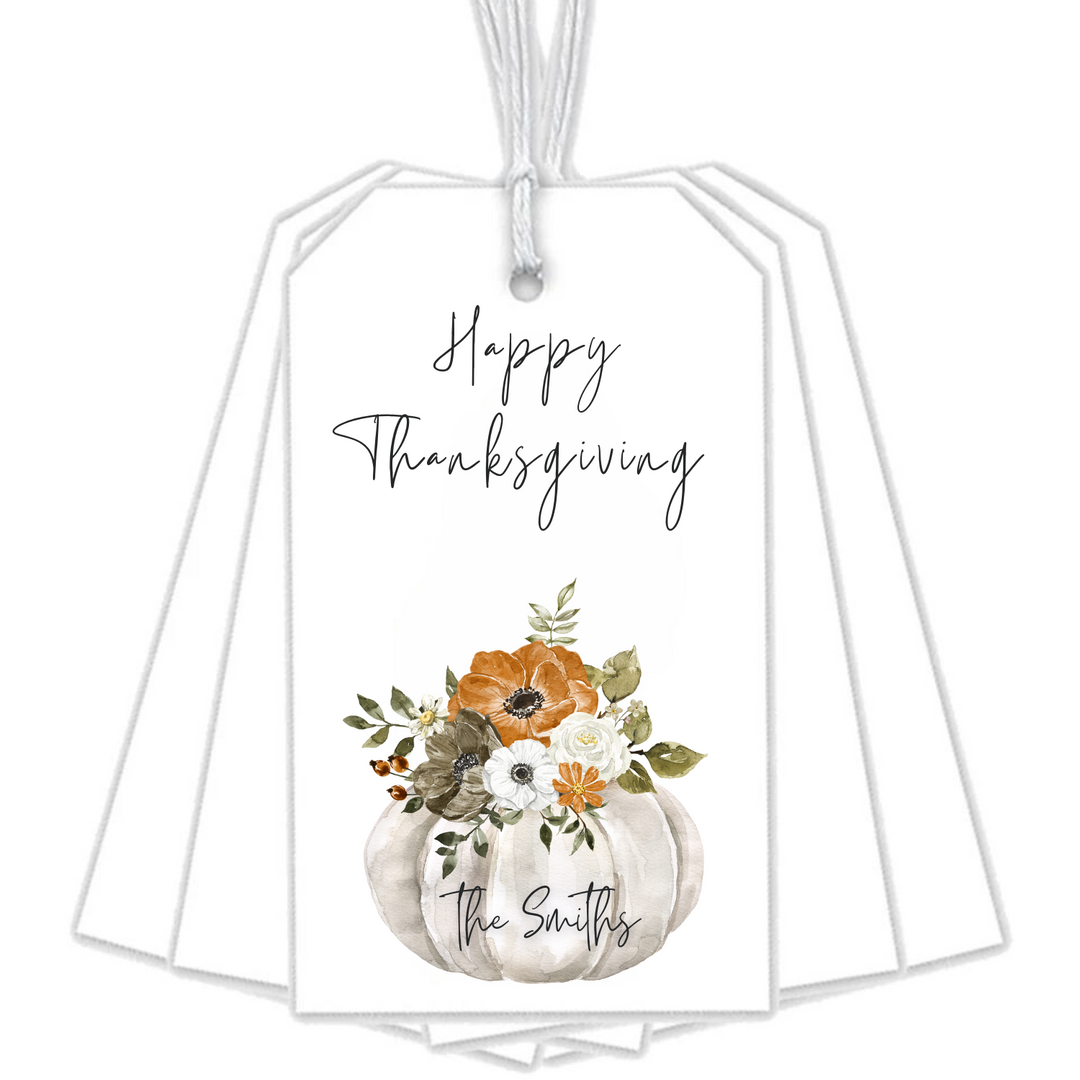 THANKSGIVING PUMPKIN GIFT TAGS