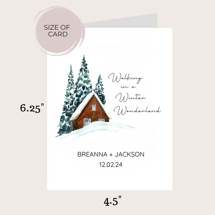 WINTER WONDERLAND WEDDING CARD