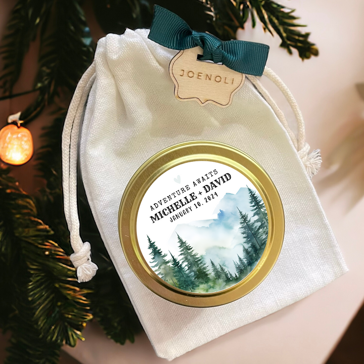 ADVENTURE AWAITS MOUNTAIN CANDLE FAVORS