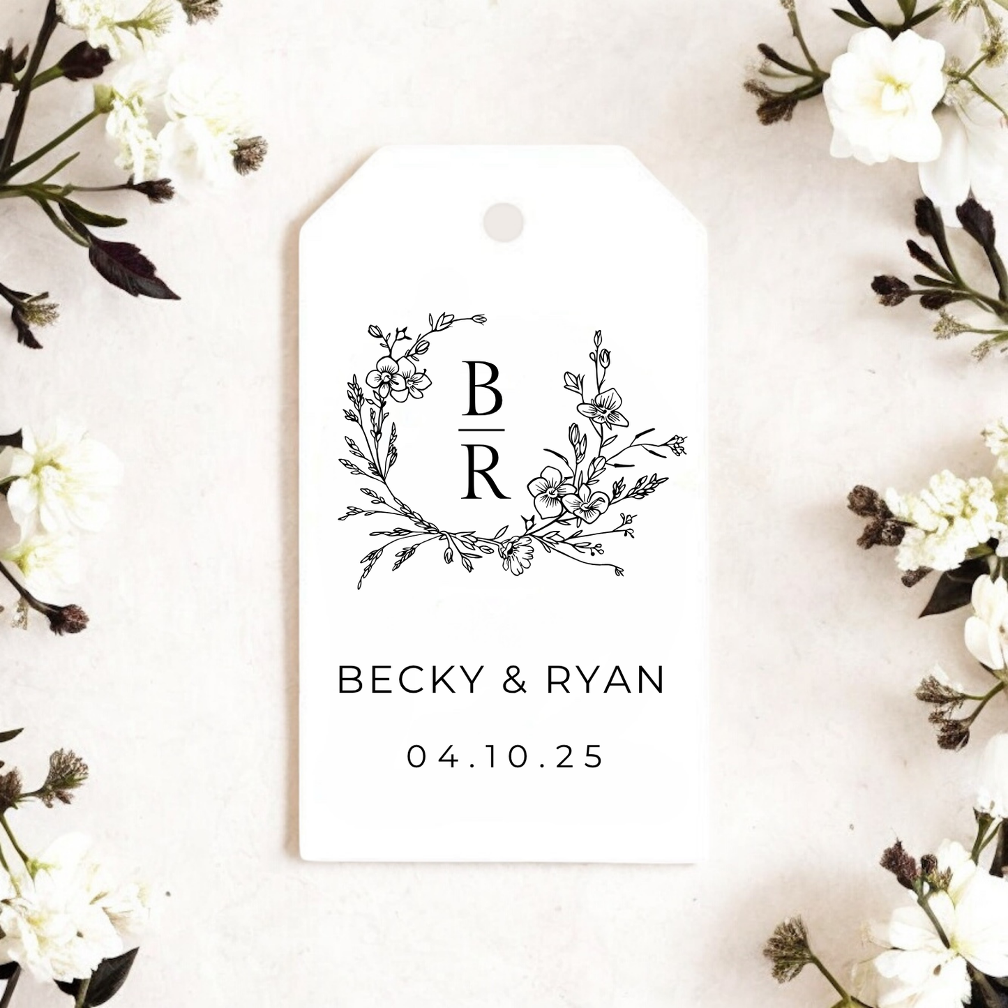 COUPLES INITIALS GIFT TAGS