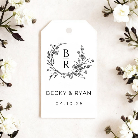 COUPLES INITIALS GIFT TAGS