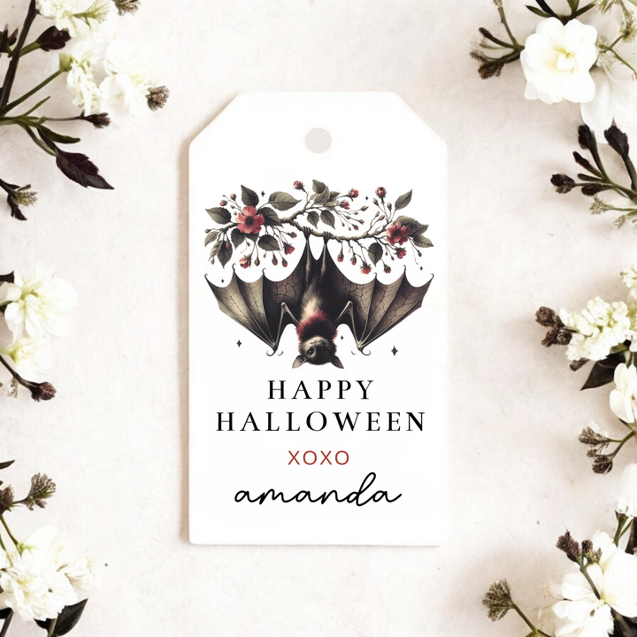 FLORAL BAT GIFT TAGS