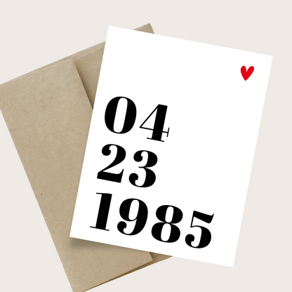 CUSTOM DATE CARD