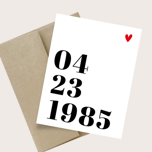 CUSTOM DATE CARD