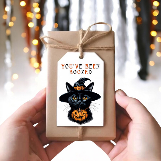 HALLOWEEN YOU'VE BEEN BOOZED GIFT TAGS