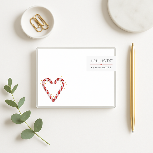 CANDY CANE HEART MINI NOTES - JOLI JOTS™