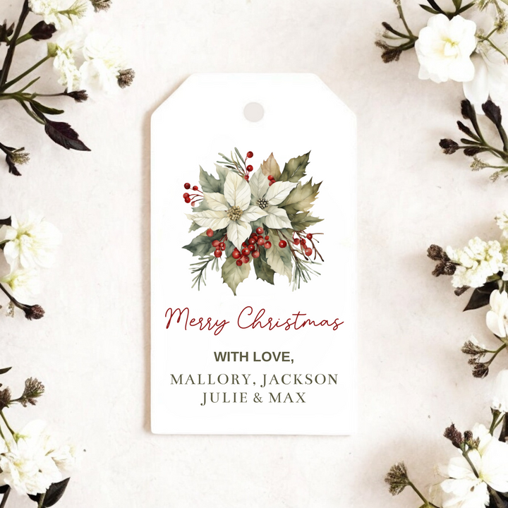POINSETTIA GIFT TAGS