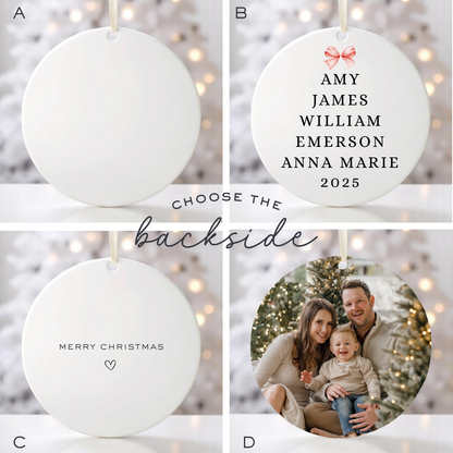 FAMILY NAME CHRISTMAS TREE  ORNAMENT
