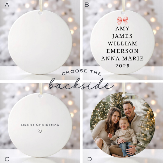 FAMILY NAME CHRISTMAS TREE  ORNAMENT