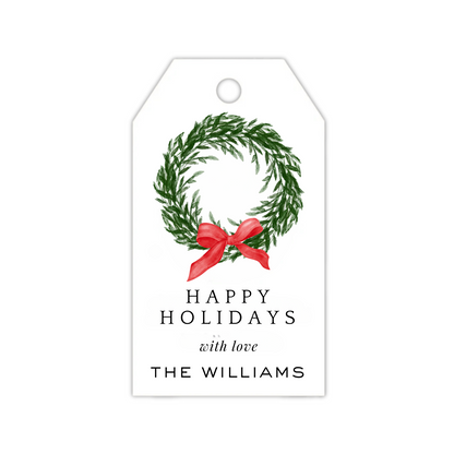 CHRISTMAS WREATH GIFT TAGS