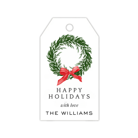 CHRISTMAS WREATH GIFT TAGS