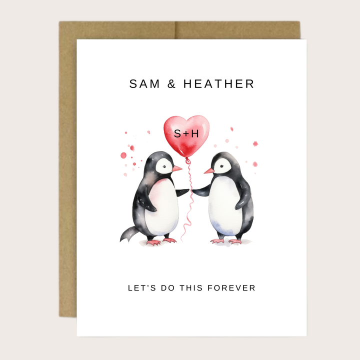 COUPLES PENGUIN CARD