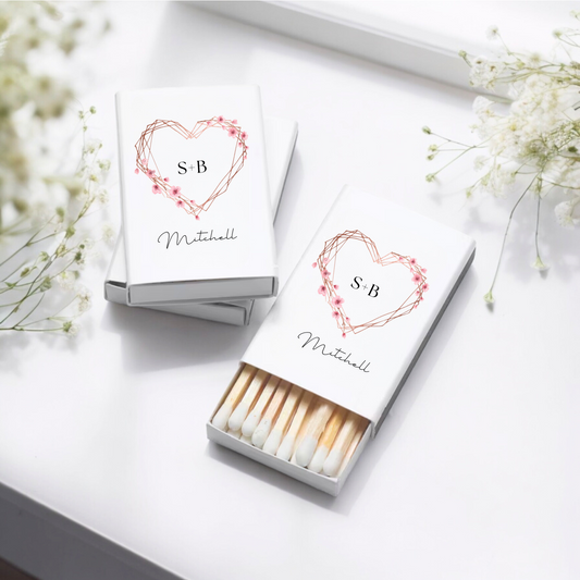 COUPLES PINK HEART MATCHES