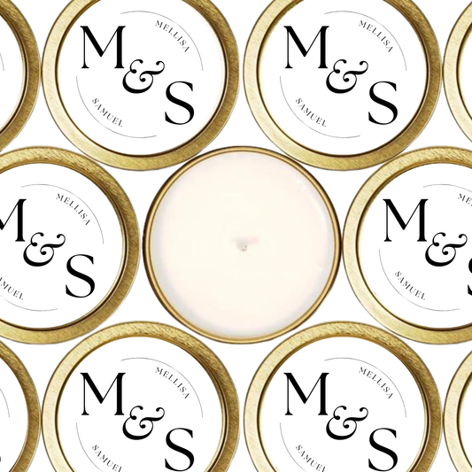 COUPLES INITIALS CANDLE