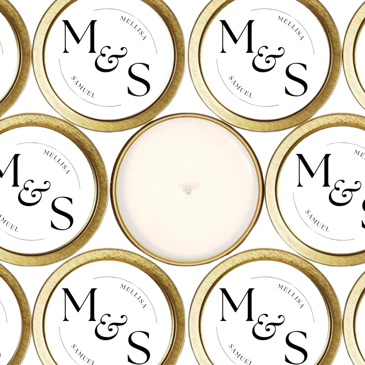 COUPLES INITIALS CANDLE FAVORS