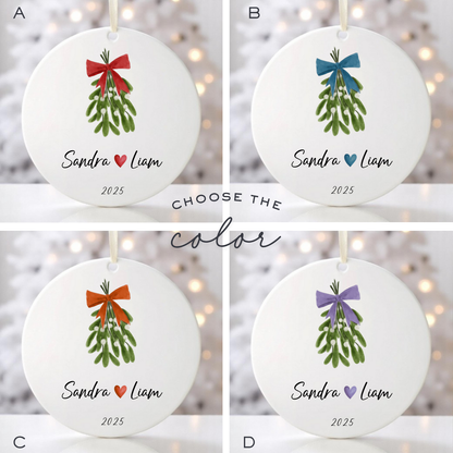 COUPLES MISTLETOE ORNAMENT