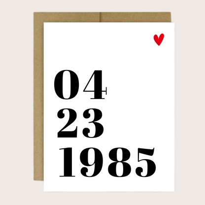CUSTOM DATE CARD