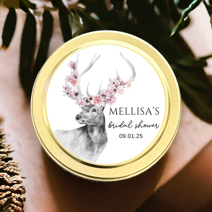 FLORAL DEER CANDLE FAVORS