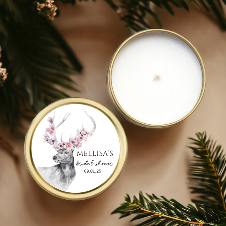 FLORAL DEER CANDLE