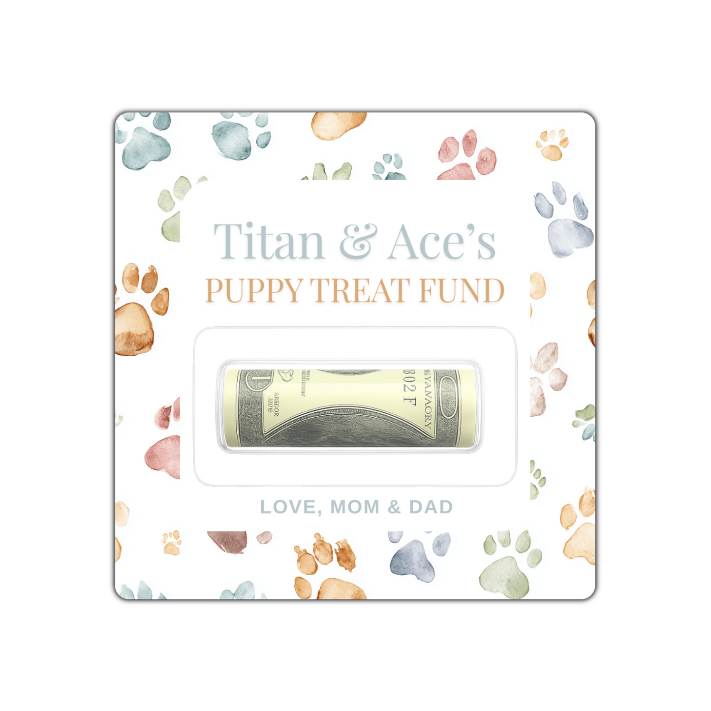 DOG TREAT MONEY CARD HOLDER