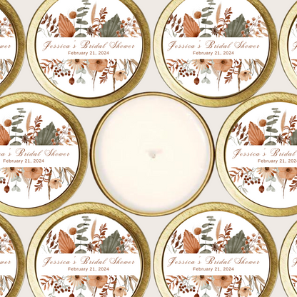 FALL FLORAL CANDLE FAVORS