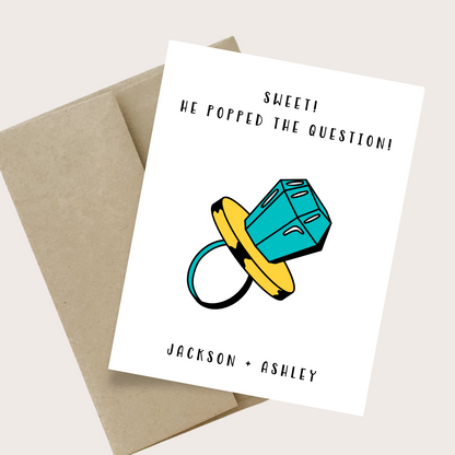 RING POP ENGAGMENT CARD
