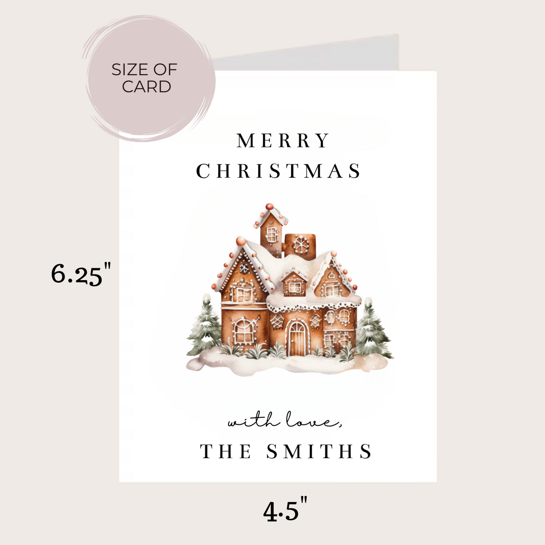 GINGERBREAD HOUSE CHRISTMAS CARD