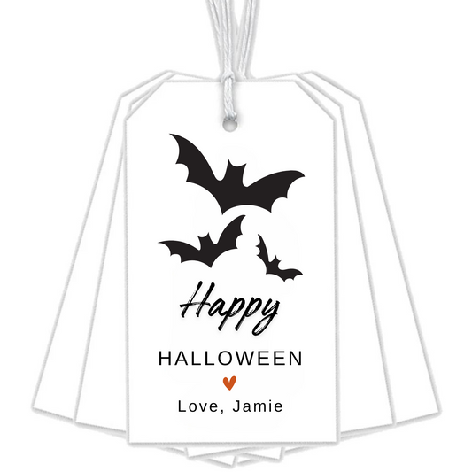 HALLOWEEN BATS GIFT TAGS