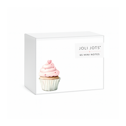 PINK HEART CUPCAKE MINI NOTES