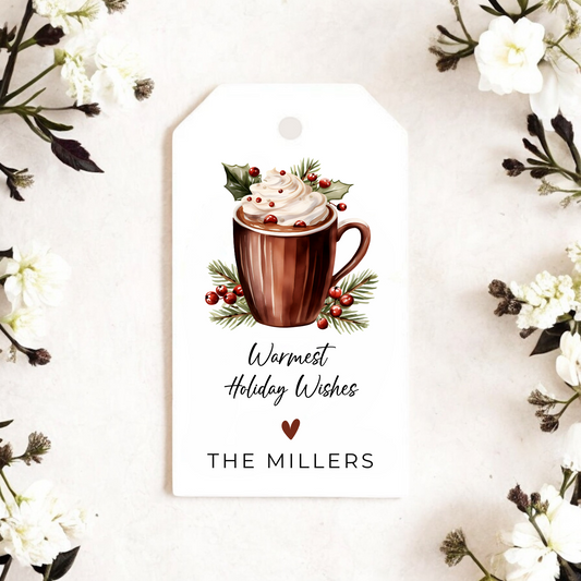 WARMEST WISHES HOT COCOA GIFT TAGS