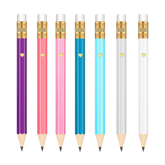 Mini Heart Pencils