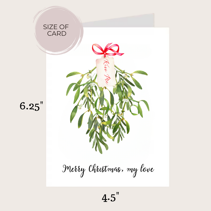 MISTLETOE CHRISTMAS CARD