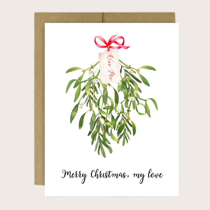 MISTLETOE CHRISTMAS CARD