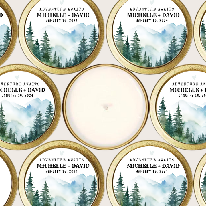 ADVENTURE AWAITS MOUNTAIN CANDLE FAVORS