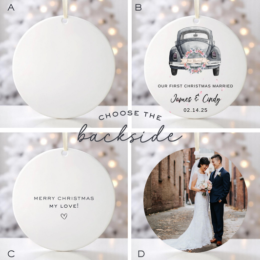 OUR FIRST CHRISTMAS MARRIED ORNAMENT