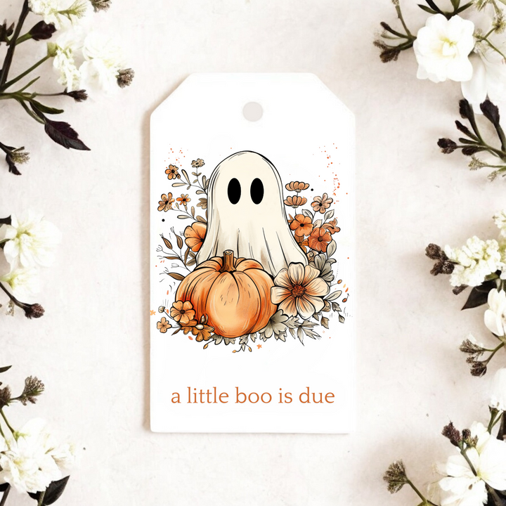 A LITTLE BOO IS DUE GIFT TAGS