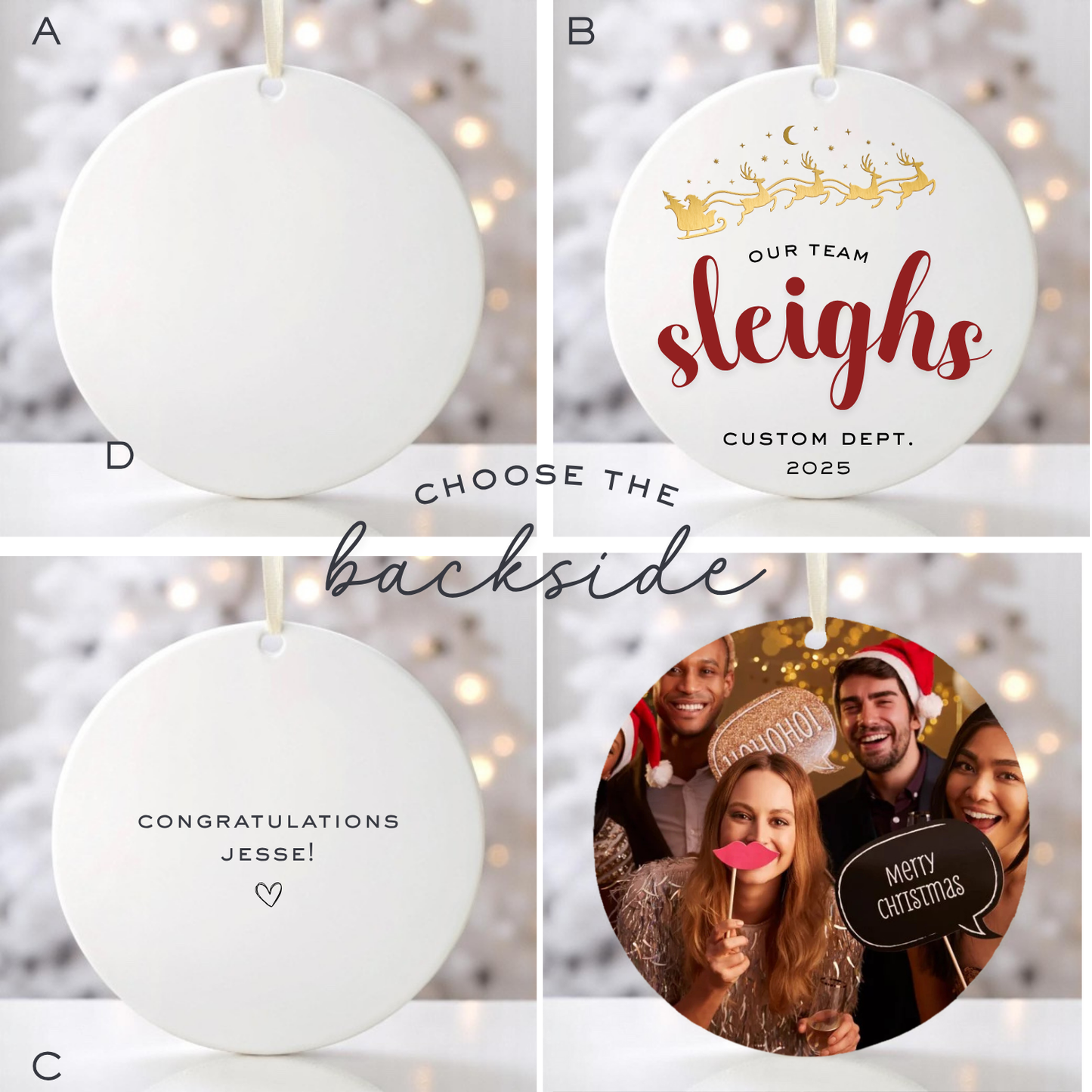 OUR TEAM SLEIGHS ORNAMENT