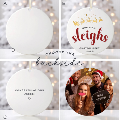 OUR TEAM SLEIGHS ORNAMENT