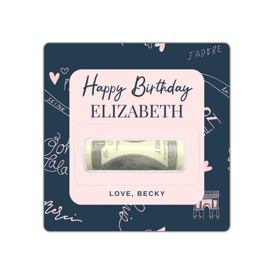 PARIS BIRTHDAY MONEY CARD HOLDER