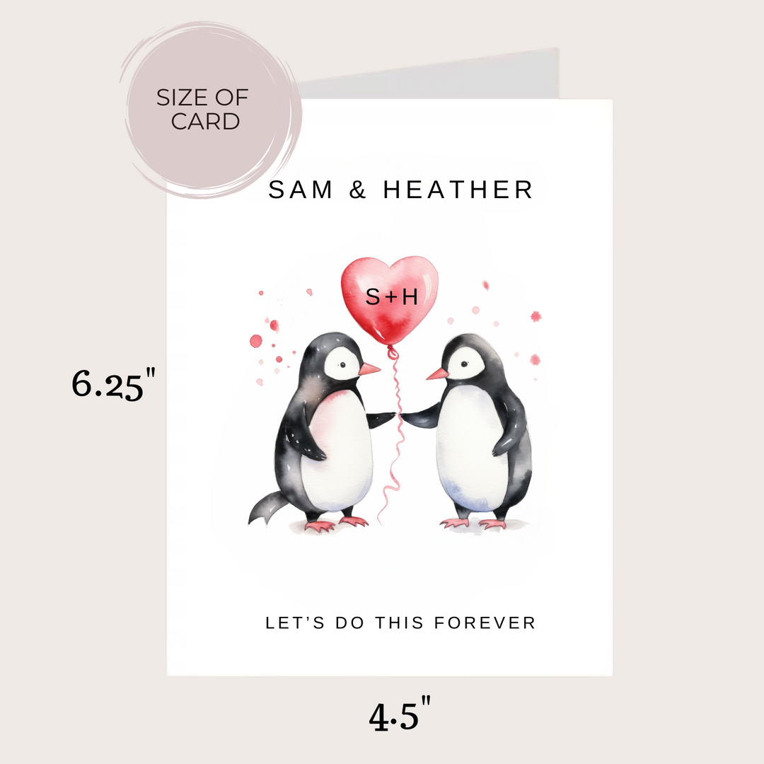 COUPLES PENGUIN CARD